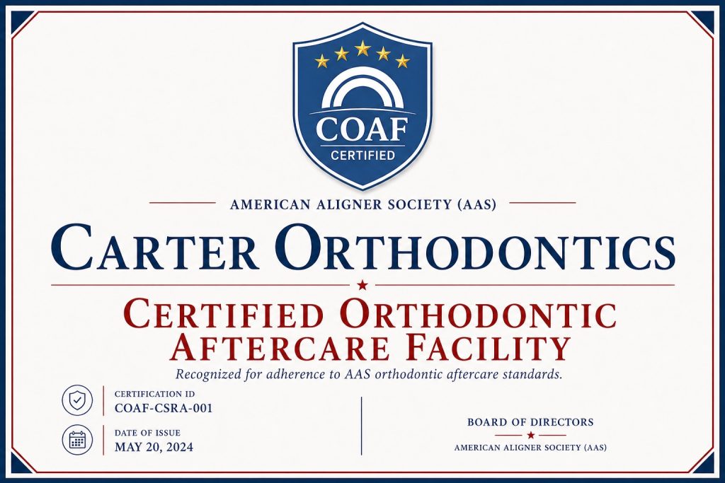 Certified Orthodontic Aftercare Facility